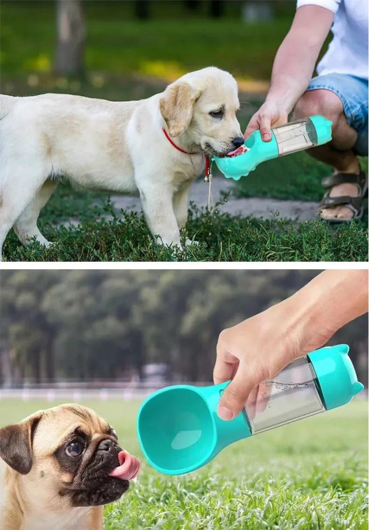 MultiPet Pro - Botella Portatil 4 en 1 para mascotas