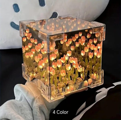 Cubo de tulipanes LED  🌷 💖